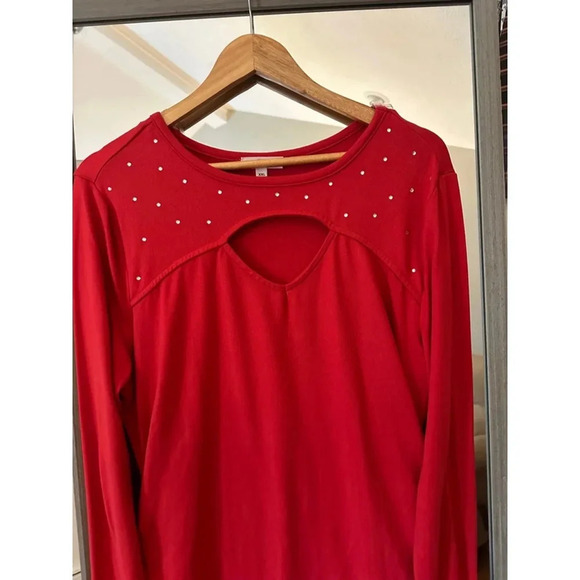 Como Vintage Blouse Women's XXL Red - Picture 3 of 5